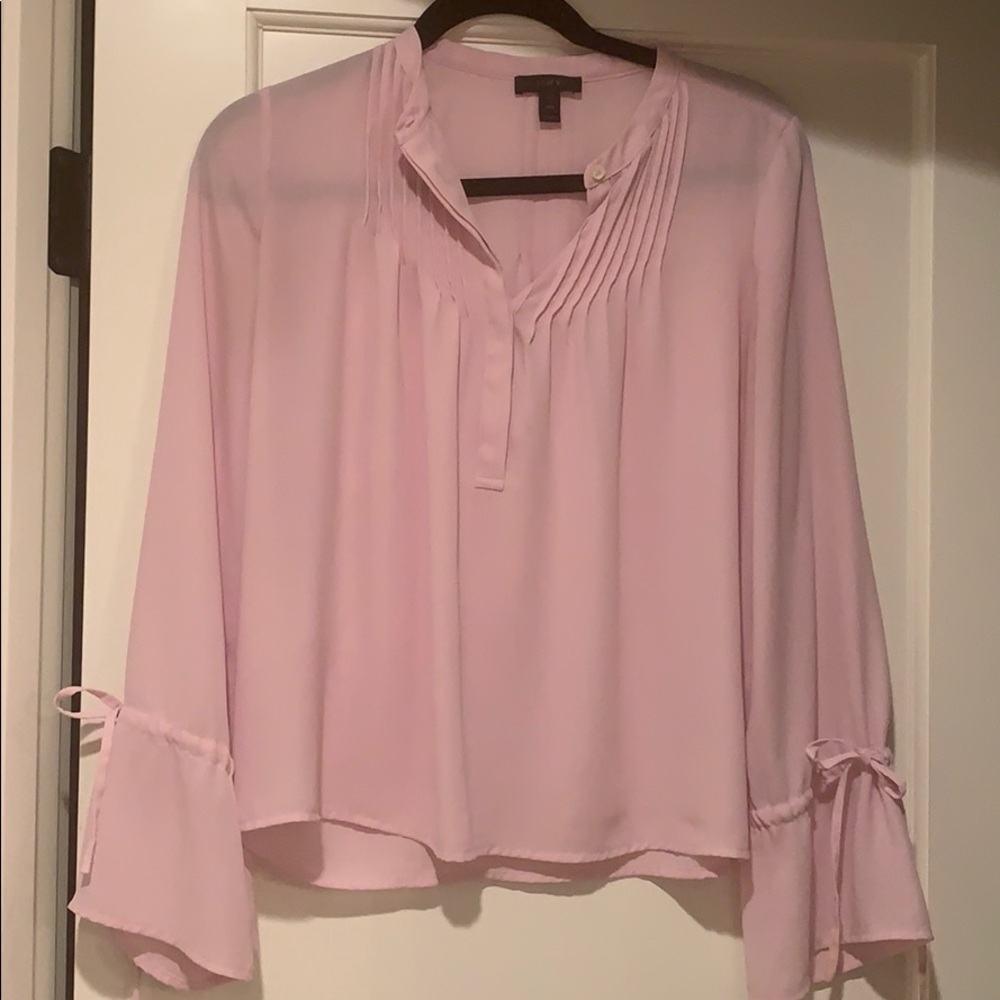 J crew XXS lilac pintuck blouse